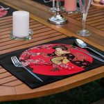 - Servis6li-Set91-Gorsel2 - Realhomes  6'lı Kırmızı Zemin Yelpazeli Japon Kadın Tasarımlı Amerikan Servis Seti Realhomes