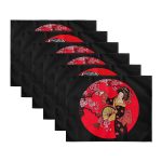 - Servis6li-Set91-Gorsel3 - Realhomes  6'lı Kırmızı Zemin Yelpazeli Japon Kadın Tasarımlı Amerikan Servis Seti Realhomes