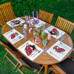 6'lı Kırmızı Yelpazeli Japon Kadın Özel Tasarım Amerikan Servis Seti Realhomes