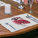 6'lı Kırmızı Yelpazeli Japon Kadın Özel Tasarım Amerikan Servis Seti Realhomes