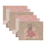 6'lı Krem Zeminli Onedraw Çizimli Özel Tasarım Amerikan Servis Seti Realhomes