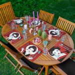 6'lı Kırmızı Japon Motifli Özel Tasarım Amerikan Servis Seti Realhomes