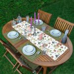 - ServisRunner-DuzRenkSet-10030-Cicek-Cizimli-Dijital-Baskili-1-Adet-Runner-4-Adet-Yesil-Renkli-Amerikan-Servis - Realhomes ServisRunner-DuzRenkSet-10030 Realhomes