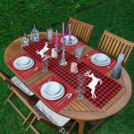 - ServisRunner-DuzRenkSet-10196-Ekose-Zemin-Geyik-Tasarimli-Dijital-Baskili-1-Adet-Runner-4-Adet-Kirmizi-Renkli-Amerikan-Servis - Realhomes ServisRunner-DuzRenkSet-10196 Realhomes