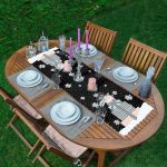 - ServisRunner-DuzRenkSet-10249-Siyah-Kar-Taneli-Zemin-Hediye-Paketleri-Desenli-1-Adet-Runner-4-Adet-Gri-Renkli-Amerikan-Servis - Realhomes ServisRunner-DuzRenkSet-10249 Realhomes