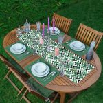 - ServisRunner-DuzRenkSet-2538-Zikzak-Siyah-Beyaz-Serit-Temali-Yaprak-Cizimi-1-Adet-Runner-4-Adet-Yesil-Renkli-Amerikan-Servis - Realhomes ServisRunner-DuzRenkSet-2538 Realhomes