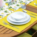 - ServisRunner-DuzRenkSet-3099-Realhomes-Beyaz-Zeminde-Limon-Desenli-3D-Modern-1-Adet-Runner-4-Adet-Sari-Renkli-Amerikan-Servis-2 - Realhomes  ServisRunner-DuzRenkSet-3099 Realhomes