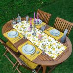 - ServisRunner-DuzRenkSet-3100-Realhomes-Limon-Desenli-Ilkbahar-Renkleri-Modern-1-Adet-Runner-4-Adet-Sari-Renkli-Amerikan-Servis - Realhomes ServisRunner-DuzRenkSet-3100 Realhomes