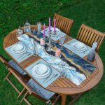 - ServisRunner-DuzRenkSet-3126-Altin-Varakli-Mavi-Zeminli-Modern-1-Adet-Runner-4-Adet-Buz-Mavisi-Renkli-Amerikan-Servis - Realhomes ServisRunner-DuzRenkSet-3126 Realhomes