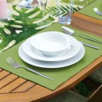 - ServisRunner-DuzRenkSet-3336-Ekru-Zeminde-Amazon-Yapraklari-Ozel-Tasarim-1-Adet-Runner-4-Adet-Acik-Yesil-Renkli-Amerikan-Servis-2 - Realhomes ServisRunner-DuzRenkSet-3336 Realhomes