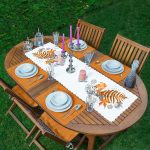 - ServisRunner-DuzRenkSet-5278-Realhomes-Kuru-Yaprak-Desenli-Modern-1-Adet-Runner-4-Adet-Turuncu-Renkli-Amerikan-Servis - Realhomes ServisRunner-DuzRenkSet-5278 Realhomes