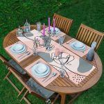 - ServisRunner-DuzRenkSet-5759-Realhomes-Bohemian-Ozel-Tasarim-Kirlent-Kilifi-1-Adet-Runner-4-Adet-Pembe-Renkli-Amerikan-Servis - Realhomes ServisRunner-DuzRenkSet-5759 Realhomes