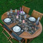 - ServisRunner-DuzRenkSet-7252-Siyah-Zeminde-Renkli-Cicek-Desenli-1-Adet-Runner-4-Adet-Koyu-Gri-Renkli-Amerikan-Servis - Realhomes ServisRunner-DuzRenkSet-7252 Realhomes