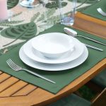 - ServisRunner-DuzRenkSet-7270-Soft-Renkli-Zeminde-Koyu-Renkli-Yaprak-Desenli-1-Adet-Runner-4-Adet-Yesil-Renkli-Amerikan-Servis-2 - Realhomes ServisRunner-DuzRenkSet-7270 Realhomes