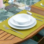 - ServisRunner-DuzRenkSet-7285-Beyaz-Zeminde-Onedraw-Cizimli-Yaprak-Motifli-1-Adet-Runner-4-Adet-Yesil-Renkli-Amerikan-Servis-2 - Realhomes ServisRunner-DuzRenkSet-7285 Realhomes