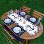 - ServisRunner-DuzRenkSet-7728-Beyaz-Zemin-Geometrik-Cizimli-Capa-Desenli-Zeminde-1-Runner-4-Koyu-Lacivert-Renkli-Amerikan-Servis - Realhomes ServisRunner-DuzRenkSet-7728 Realhomes