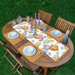 - ServisRunner-DuzRenkSet-8529-Beyaz-Zeminde-Bal-Kabagi-Desenli-Modern-1-Adet-Runner-4-Adet-Turuncu-Renkli-Amerikan-Servis - Realhomes ServisRunner-DuzRenkSet-8529 Realhomes