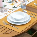 - ServisRunner-DuzRenkSet-8543-Beyaz-Zeminde-Bal-Kabagi-Desenli-Modern-1-Adet-Runner-4-Adet-Hardal-Renkli-Amerikan-Servis-2 - Realhomes ServisRunner-DuzRenkSet-8543 Realhomes