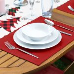 - ServisRunner-DuzRenkSet-8613-Beyaz-Zeminde-Ekose-Desenli-Cam-Agaci-Motifli-1-Adet-Runner-4-Adet-Kirmizi-Renkli-Amerikan-Servis-2 - Realhomes ServisRunner-DuzRenkSet-8613 Realhomes