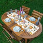 - ServisRunner-DuzRenkSet-8623-Pastel-Zeminde-Cicek-Desenli-Dijital-Baskili-1-Adet-Runner-4-Adet-Hardal-Renkli-Amerikan-Servis - Realhomes ServisRunner-DuzRenkSet-8623 Realhomes