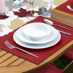 - ServisRunner-DuzRenkSet-8624-Beyaz-Zemin-Ekoseli-Yaprak-Desenli-Dijital-Baskili-1-Runner-4-Adet-Bordo-Renkli-Amerikan-Servis-2 - Realhomes ServisRunner-DuzRenkSet-8624 Realhomes