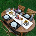 - ServisRunner-DuzRenkSet-8633-Beyaz-Zeminde-Ekoseli-Balkabaklari-Modern-1-Adet-Runner-4-Adet-Siyah-Renkli-Amerikan-Servis - Realhomes ServisRunner-DuzRenkSet-8633 Realhomes