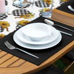 - ServisRunner-DuzRenkSet-8640-Beyaz-Zeminde-Ekose-Desenli-Bal-Kabagi-Motifli-1-Adet-Runner-4-Adet-Siyah-Renkli-Amerikan-Servis-2 - Realhomes ServisRunner-DuzRenkSet-8640 Realhomes