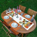 - ServisRunner-DuzRenkSet-8649-Beyaz-Zemin-Aycicek-Desenli-Ekoseli-Balkabagi-1-Adet-Runner-4-Adet-Turuncu-Renkli-Amerikan-Servis - Realhomes ServisRunner-DuzRenkSet-8649 Realhomes