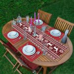 - ServisRunner-DuzRenkSet-8735-Kirmizi-Ekose-Desenli-Geyik-Motifli-1-Adet-Runner-4-Adet-Kirmizi-Renkli-Amerikan-Servis - Realhomes ServisRunner-DuzRenkSet-8735 Realhomes