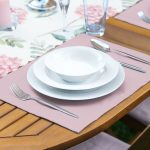 - ServisRunner-DuzRenkSet-8928-Beyaz-Zeminli-Yesil-Yaprakli-Ortanca-Cicek-1-Adet-Runner-4-Adet-Pembe-Renkli-Amerikan-Servis-2 - Realhomes ServisRunner-DuzRenkSet-8928 Realhomes