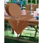 - SuplaRunner-DuzRenkSet-10124-Realhomes-Minimalist-Tasarimli-Ucgen-Puskullu-Runner-1-Adet-6-Adet-Kahverengi-Renkli-Supla - Realhomes Realhomes Minimalist Tasarımlı Üçgen Püsküllü Runner 1 Adet & 6 Adet Kahverengi Renkli Supla Realhomes