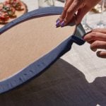 Realhomes Minimalist Tasarımlı Üçgen Püsküllü Runner 1 Adet & 6 Adet Lavanta Renkli Supla Realhomes