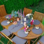 Realhomes Minimalist Tasarımlı Üçgen Püsküllü Runner 1 Adet & 6 Adet Lavanta Renkli Supla Realhomes