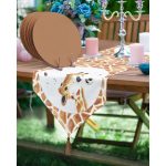 - SuplaRunner-DuzRenkSet-10201-Realhomes-Zurafa-Temali-Ucgen-Puskullu-Runner-1-Adet-6-Adet-Koyu-Hardal-Renkli-Supla - Realhomes  Realhomes Zürafa Temalı Üçgen Püsküllü Runner 1 Adet & 6 Adet Koyu Hardal Renkli Supla Realhomes