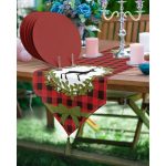 - SuplaRunner-DuzRenkSet-10375-Realhomes-Ekose-Zemin-Celenkli-Geyik-Motifli-Ucgen-Puskullu-Runner-1-Adet-6-Adet-Bordo-Renkli-Supla - Realhomes  Realhomes Ekose Zemin Çelenkli Geyik Motifli Üçgen Püsküllü Runner 1 Adet & 6 Adet Bordo Renkli Supla Realhomes