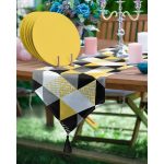 - SuplaRunner-DuzRenkSet-2065-Realhomes-Ucgen-Sari-Siyah-Geometrik-Cizimli-Ucgen-Puskullu-Runner-1-Adet-6-Adet-Sari-Renkli-Supla - Realhomes  Realhomes Üçgen Sarı Siyah Geometrik Çizimli Üçgen Püsküllü Runner 1 Adet & 6 Adet Sarı Renkli Supla Realhomes