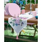 - SuplaRunner-DuzRenkSet-2114-Realhomes-Ortanca-Cicegi-Tasarimli-Ucgen-Puskullu-Runner-1-Adet-6-Adet-Pembe-Renkli-Supla - Realhomes  Realhomes Ortanca Çiçeği Tasarımlı Üçgen Püsküllü Runner 1 Adet & 6 Adet Pembe Renkli Supla Realhomes