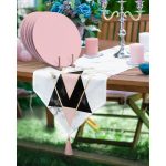 - SuplaRunner-DuzRenkSet-2406-Realhomes-Gold-Detayli-Ucgen-Tasarimli-Ucgen-Puskullu-Runner-1-Adet-6-Adet-Pembe-Renkli-Supla - Realhomes  Realhomes Gold Detaylı Üçgen Tasarımlı Üçgen Püsküllü Runner 1 Adet & 6 Adet Pembe Renkli Supla Realhomes