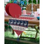 - SuplaRunner-DuzRenkSet-3022-Realhomes-Yilbasi-Geyik-Motifli-Ucgen-Puskullu-Runner-1-Adet-6-Adet-Kirmizi-Renkli-Supla - Realhomes Realhomes Yılbaşı Geyik Motifli Üçgen Püsküllü Runner 1 Adet & 6 Adet Kırmızı Renkli Supla Realhomes