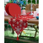 - SuplaRunner-DuzRenkSet-3031-Realhomes-Beyaz-Kar-Taneleri-Ucgen-Puskullu-Runner-1-Adet-6-Adet-Kirmizi-Renkli-Supla - Realhomes  Realhomes Beyaz Kar Taneleri Üçgen Püsküllü Runner 1 Adet & 6 Adet Kırmızı Renkli Supla Realhomes