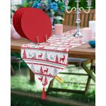 - SuplaRunner-DuzRenkSet-3063-Realhomes-Geyik-Cam-Agaci-Motifli-Ucgen-Puskullu-Runner-1-Adet-6-Adet-Kirmizi-Renkli-Supla - Realhomes  Realhomes Geyik & Çam Ağacı Motifli Üçgen Püsküllü Runner 1 Adet & 6 Adet Kırmızı Renkli Supla Realhomes