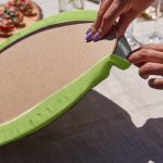 Realhomes Limon Dijital Baskılı Üçgen Püsküllü Runner 1 Adet & 6 Adet Açık Yeşil Renkli Supla Realhomes