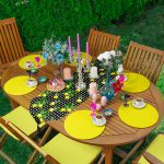 - SuplaRunner-DuzRenkSet-3107-Realhomes-Siyah-Dama-Zeminli-Limon-Baskili-Ucgen-Puskullu-Runner-1-Adet-6-Adet-Sari-Renkli-Supla-1 - Realhomes Realhomes Siyah Dama Zeminli Limon Baskılı Üçgen Püsküllü Runner 1 Adet & 6 Adet Sarı Renkli Supla Realhomes