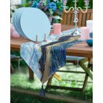 - SuplaRunner-DuzRenkSet-3126-Realhomes-Gold-Detayli-Mavi-Mermer-Desenli-Ucgen-Puskullu-Runner-1-Adet-6-Adet-Mavi-Renkli-Supla - Realhomes  Realhomes Gold Detaylı Mavi Mermer Desenli Üçgen Püsküllü Runner 1 Adet & 6 Adet Mavi Renkli Supla Realhomes