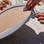 Realhomes Mermer Zemin Üzerine Gold Detay Çizgili Üçgen Püsküllü Runner 1 Adet & 6 Adet Gri Renkli Supla Realhomes