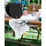 - SuplaRunner-DuzRenkSet-5227-Realhomes-Siyah-Beyaz-Agac-Tasarimli-Ucgen-Puskullu-Runner-1-Adet-6-Adet-Siyah-Renkli-Supla - Realhomes  Realhomes Siyah Beyaz Ağaç Tasarımlı Üçgen Püsküllü Runner 1 Adet & 6 Adet Siyah Renkli Supla Realhomes