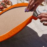 - SuplaRunner-DuzRenkSet-5277-Gorsel3 - Realhomes Realhomes Gold Detaylı Mermer Desenli Üçgen Püsküllü Runner 1 Adet & 6 Adet Turuncu Renkli Supla Realhomes