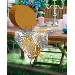 - SuplaRunner-DuzRenkSet-5351-Realhomes-Gold-Detayli-Tropik-Ucgen-Puskullu-Runner-1-Adet-6-Adet-Kahverengi-Renkli-Supla - Realhomes  Realhomes Gold Detaylı Tropik Üçgen Püsküllü Runner 1 Adet & 6 Adet Kahverengi Renkli Supla Realhomes