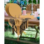 - SuplaRunner-DuzRenkSet-5809-Realhomes-Etnik-Afrikan-Kadin-Desenli-Ucgen-Puskullu-Runner-1-Adet-6-Adet-Hardal-Renkli-Supla - Realhomes  Realhomes Etnik Afrikan Kadın Desenli Üçgen Püsküllü Runner 1 Adet & 6 Adet Hardal Renkli Supla Realhomes