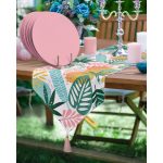 - SuplaRunner-DuzRenkSet-7024-Realhomes-Renkli-Tropik-Yaprak-Motifli-Ucgen-Puskullu-Runner-1-Adet-6-Adet-Pembe-Renkli-Supla - Realhomes  Realhomes Renkli Tropik Yaprak Motifli Üçgen Püsküllü Runner 1 Adet & 6 Adet Pembe Renkli Supla Realhomes